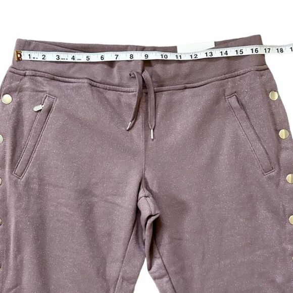 EleVen by Venus Williams Pink Sparkle Breakaway Straight Leg Sweatpants Large - Picture 7 of 12